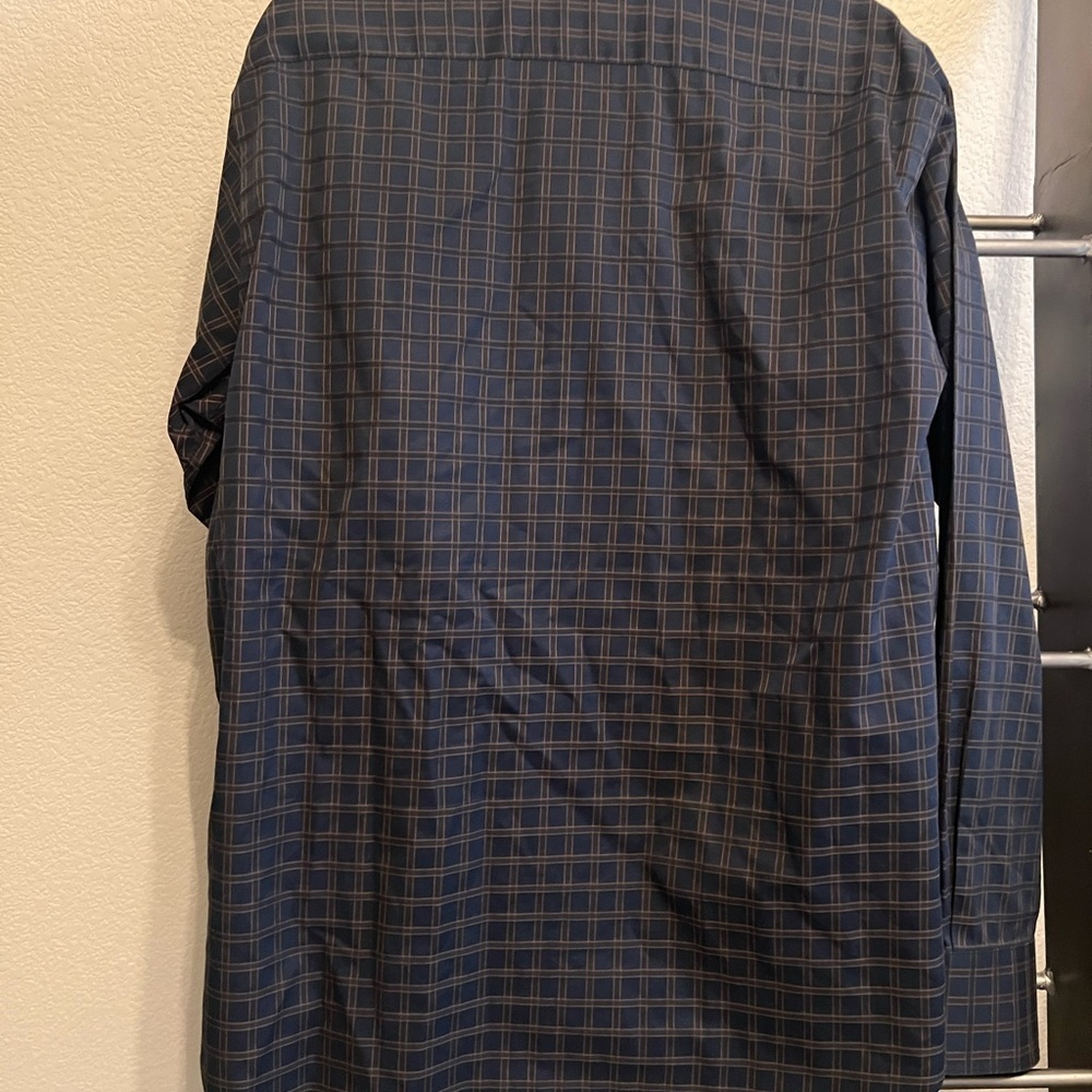 Thomas Dean checked paisley trim Men's long Sleeved shirt - Picture 7 of 9